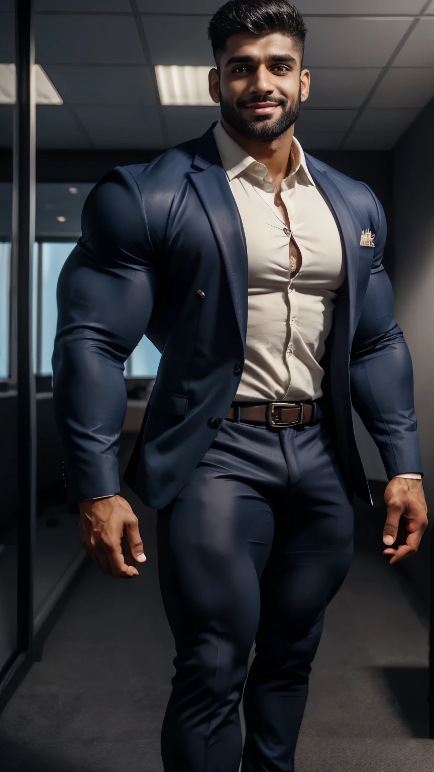 Award-winning original photos,A wild muscular man, (40 years old daddy:1.1),((Best Quality, 8K, ultra-detailed, Masterpiece: 1.3)), 1boy, shiny skin, sharp, Perfect Body Beauty, realistic shaded perfect body, mascle,("wearing suits":1.2),(dynamic pose:1.1), thigh
