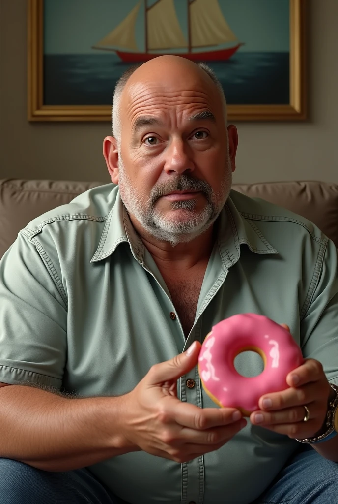 1 old man, bald fat man in a pink inflatable pool, inflatable, photo shot, inflateble shapes, pink iconic character, covered in pink flesh, inflatable bouncer castle, riding a giant pig