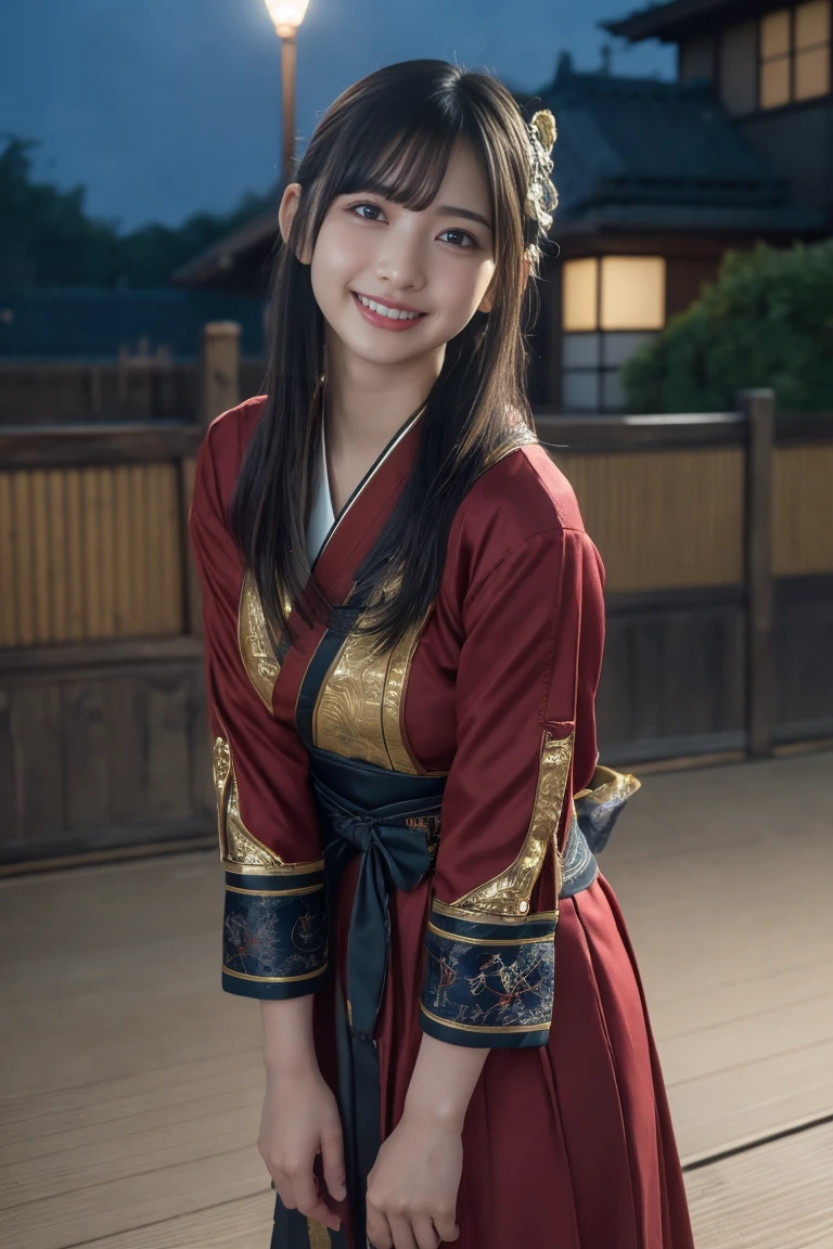 (8k, RAW Photos,Best Quality, High resolution:1.1), (Ultra-realistic:1.4),(Realistic, Realistic:1.3),The Beauty of Japan、((smile:1.3))、entity1.3,miko_clothes1.3、Red eyeshadow、break、fence、Leaning forward、Clear sky、Awards、Cinema Lighting、Octane Rendering、Unreal Engine、Volumetric DTX、wallpaper、