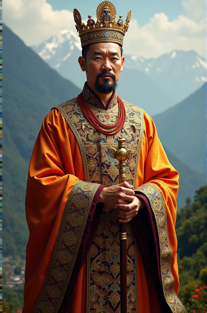 a ancient chinese kung fu monk in ancient chinese monk outfit with muscular body and bald head, he is wearing bead necklace and bead bracelet, he is holding a gourd shape bottle of spicy wine. he is surround by Sorghum, Glutinous rice and brown sugar. ancient chinese style bedroom as background