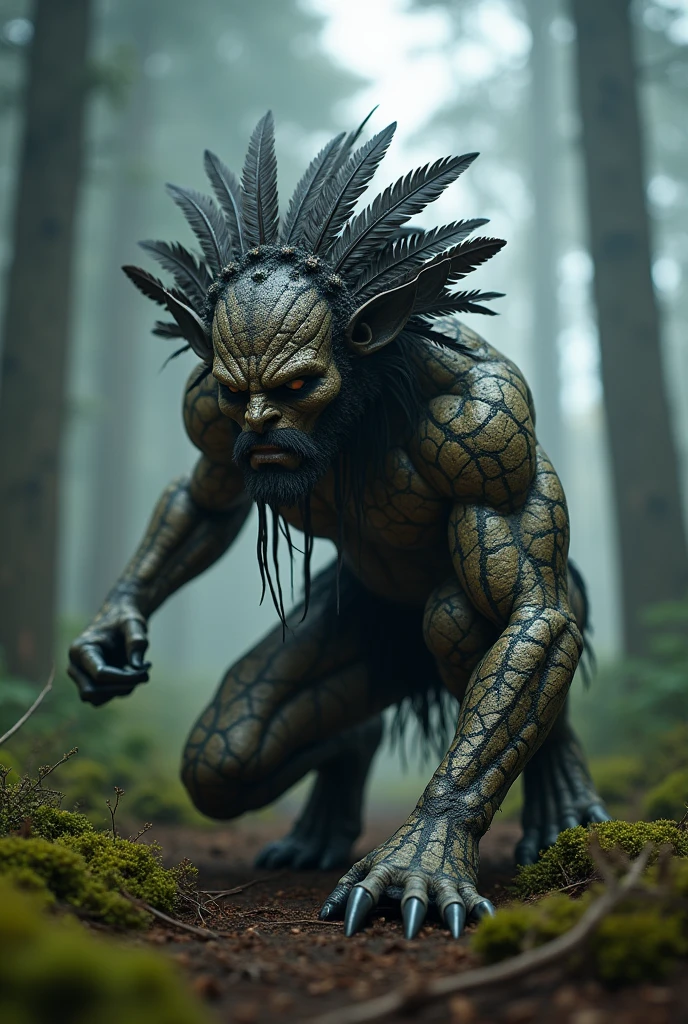 A monster covered in moss