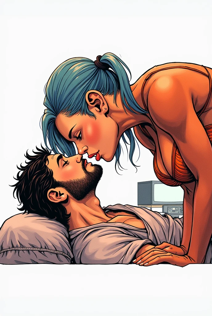 1 chica 1 hombre, Sexy comic sensual chica rubia ojos grises, mojado sexy mojado mono rojo Sexy Manga Comic Sensual Chica Morena Mojada Camiseta Blanca Escote en V, Falda negra con tacones altos, In A Sensual Pose big big hips small waist juicy legs big ass ass, Xxx, +18, She is kicking a man in the crotch, The man has pain in his face and cries because of pain in his testicles.; The man is naked and has a big penis.. (NSFW) (Bigboob) (Chica muy mojada) (Muy detallado) (arte conceptual) (manga) (animado) (dibujar) (Cara animada detallada) (historietas) (busto de pelota) (busto de pelota)