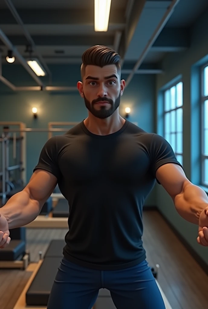 (masterpiece), best quality, expressive eyes, perfect face, 3d model, 3d muscle