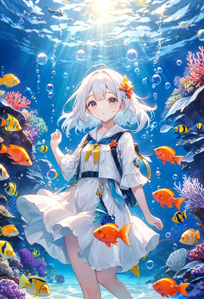 
firefly \(honkai: star rail\),(((best quality))), ((ultra-detailed)), ((an extremely delicate and beautiful)), ((16k)), high quality, illustration, masterpiece, (extremely detailed CG 8k), (very fine 8K CG), realistic, hd, cgi, frilly swimsuit, beautiful eyes, dynamic angle, stylish pose, strong light coming in, sharp focus, illustration, game cg, anime, (submerged, underwater:1.2), (1girl, solo, standing:1.2), BAPV, pink thema, yellow thema, blue thema, red thema, gray thema, 1girl, smile, 1girl, (((miyakodef))), (((miyakornd))), .(kawaii).(adorable).((cutie)).((imouto)).(soft).