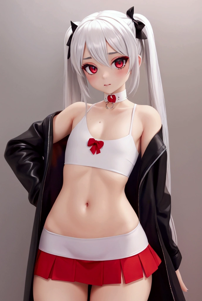 Super masterpiece,top-quality,ultra-detailliert,realisitic,Hyper-detailing,(Perfect Anatomy),1girl in,Solo,Ahoge,Slender body,((small tits)),Embarrassed blush,gleaming skin,(Transparent Polyvinylidene Chloride)