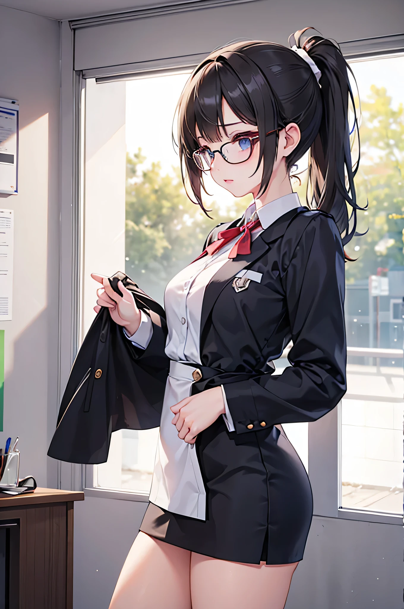 NSFW,Realistic photos,Class representative-style girl,ponytail,Glasses,Masturbating in the school nurse's office while wearing sexy clothes,put dildo in pussy,Inserting,Impregnation,Creampie,Sexy face,Feeling face,Drooling and kissing,,Lots of drool,Full body image,Busty,Very large breasts,Ahegao,Eyes facing upwards,To show off underwear,Embarrassed look,Masturbating on the corner of a desk