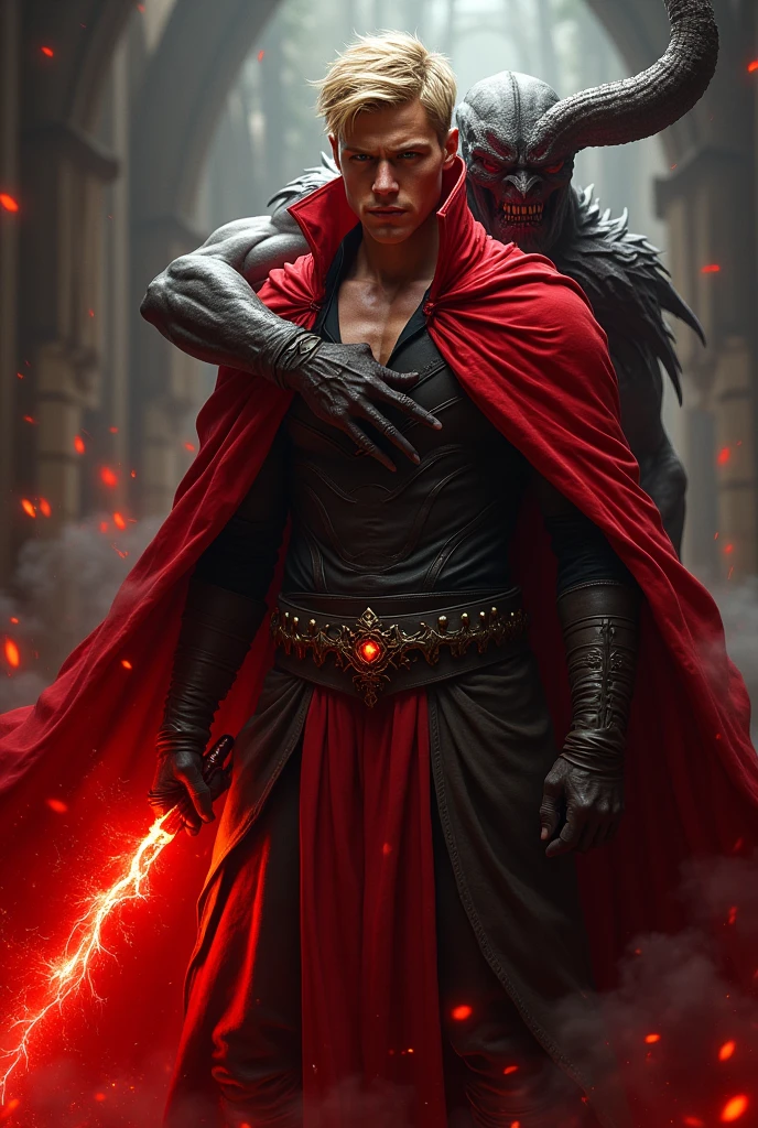 rage, vampire , muscular body, cloak, mask on the face, (cape:1.3), smoke