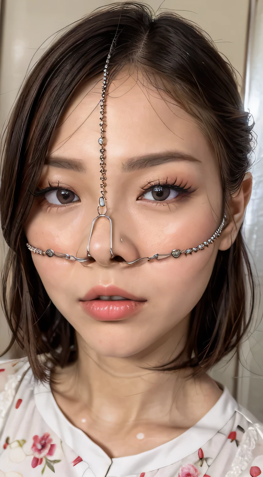 Beautiful and attractive woman in fashion trends, ,(Highest quality realistic textured skin:1.4), beautiful eyes, ((Detailed face, High quality eyes)), Close your eyes, Nose and mouth,Face Focus, Super Face close-up gentle and charming Chinese beautiful woman, Delicate and sexy collarbone, Attractive oval face, Double eyelids,, Pink Lips, Small Nose, Expose your shoulders, Focus on the face, Face close-up, Ultra-high resolution, Very detailed, Full body photo, Ultra-thin and transparent, A white off-the-shoulder shirt and a light blue slit skirt are the perfect combination....., Fresh and delicious, And see through,Cinema Lighting,Rim Light,Bobcut,From below,