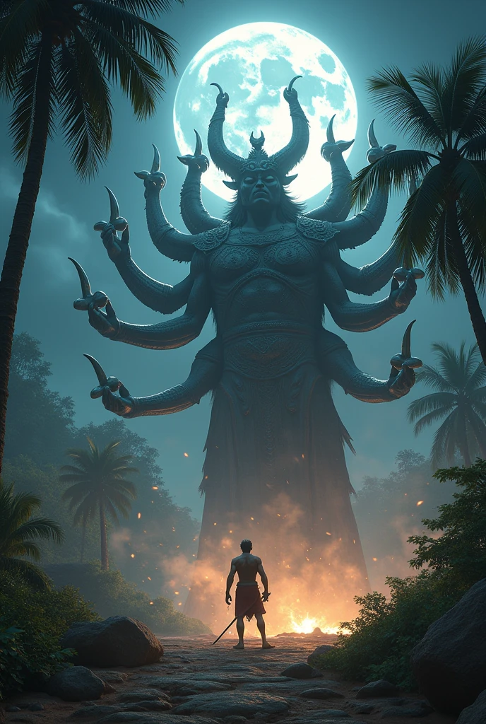 absurd, realistic lighting, (abyss) masterpiece, high quality, beautiful graphics, high detail, dressed woman, extremely refined and beautiful, amazing, fine detail, masterpiece, hyper-detail, high resolution, (best illustration), (best shadow), intricate, ancient landscape, thousand hands bodhisattva, temple, (mysterious black fog), journey to the west, ((corpse), ((ancient monster)), (ruins), (battlefield), (blood stain), glazed tiles, Buddha statue, lantern,