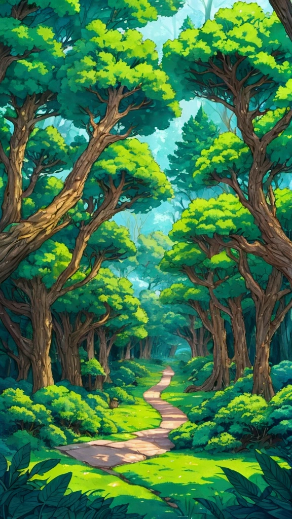 Ghibli style,In the forest,Artistic, 