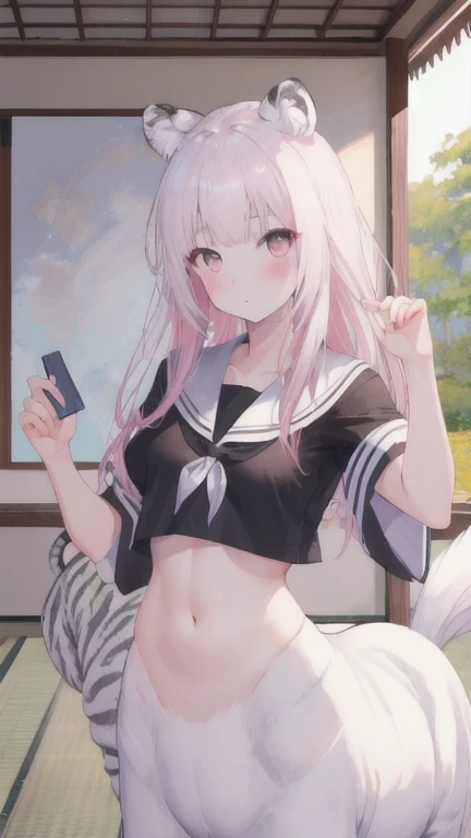 Two dimensions,girl,convenience store,sit at the table,belly button,naked pussy tits naked nipples,gray hair,long hair,older sister,parking,spread legs