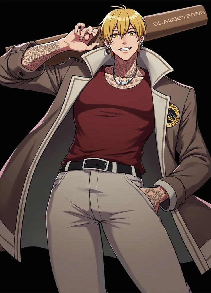 masterpiece, best quality, solo, 1boy, looking at viewer, scowl,<lora:P3-Protraits_Fp:0.8>, simple background, <lora:Reiji:1>, reijip1, school uniform, scar, fingerless gloves, belt, collar, chain, open clothes
