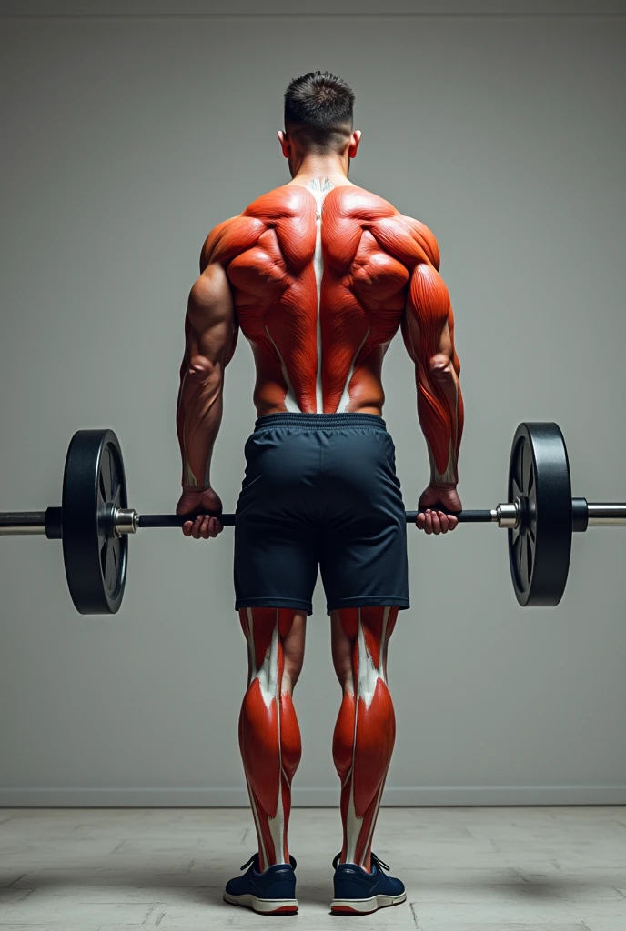 A cover for an anatomical weight training guide ebook without text