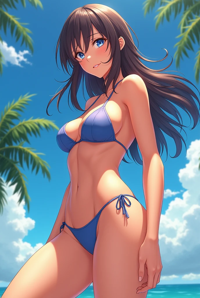 Best image quality,１People Girl,cute,Shiny Hair,black eye,Shining Eyes,,sunflower,stream,Water Play,Wet,girl,small,small breast,White Bikini,Too much exposure,View from below,Navel Fashion,distinct,Thin waist and legs,Know the shape of your vagina,I&#39;m keeping my waist down,Real