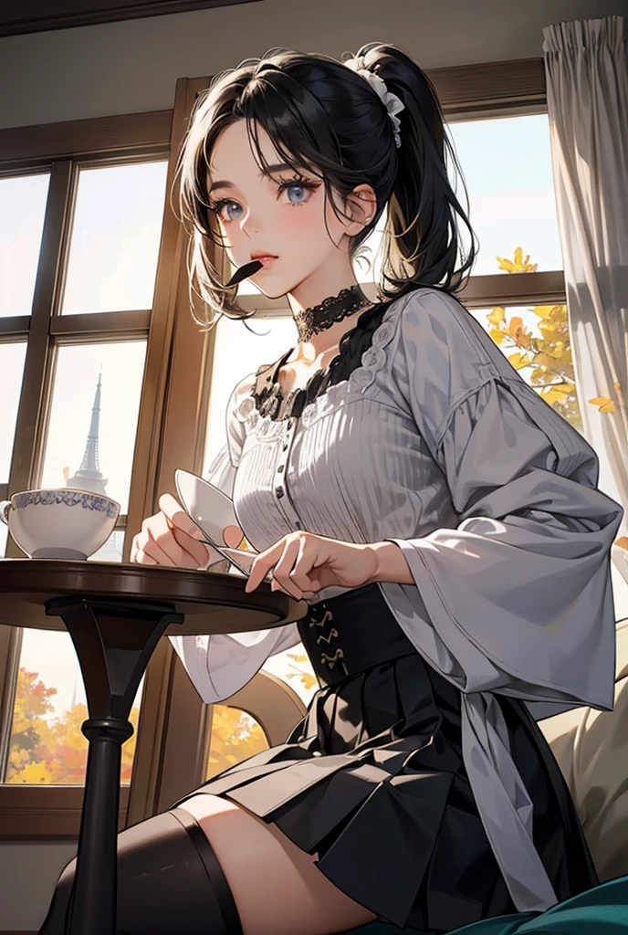 (masterpiece, Highest quality, Highest quality, Official Art, beautifully), (coffee), Very detailed,colorful,Most detailed、Cafe、On the table、Stylish