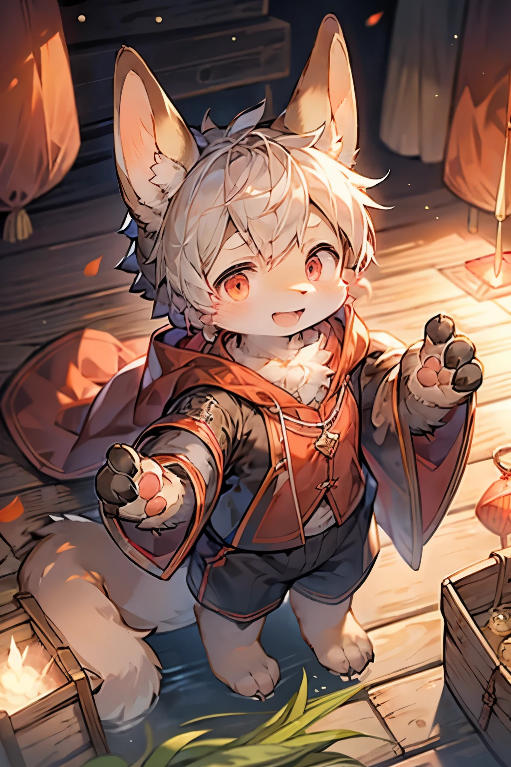 (Bright environment:0.8),Masterpiece,High quality,abstract res,Digital painting\(artwork of a\), by Dagasi,cuihongshi, Yupa,Kiyosan,(anthro,Fluffy fur,Character focus:1.1),anthro male cat,Short hair,Portrait , eyes with brightness, in a panoramic view, Character focus.(detailedbackground:0.7), Double, shaggy, shaggy male, malefocus, anthr,(Full Body Furry, Fluffy tail, Gray-blue fur, Yellow eyes, White color hair:1.2), (long canines、Yellow cape、Big crotch,perspire、drools:1.2),(interiors、At noon、Bedrooms、on top of the bed:1.1)