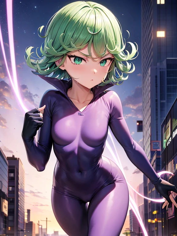 Tatsumaki , Dynamic positions have a golden part, fragile physique, Street, floats in the air, close up portrait, stands leaning towards the floor, beautiful , White Nurse's Coat, Short skirt, breasts fall out from under the robe, leans forward,  very erotic, arches in the back, Portrait of a girl, standing in a sexy pose, leans forward, beautiful фигура, buttocks, beautiful грудь, very sexy, the texture is very durable，The picture is very clear and concise，incredibly beautiful，Temperament elegant，in a spacious room, нежное выражение лица Tatsumaki из One Punch Man, short green hair, green eyes, , heels, full body view, smiling, dynamic pose, Tatsumaki из One Punch Man, short green hair, green eyes, ,dynamic view, (masterpiece, Best quality:1.2),