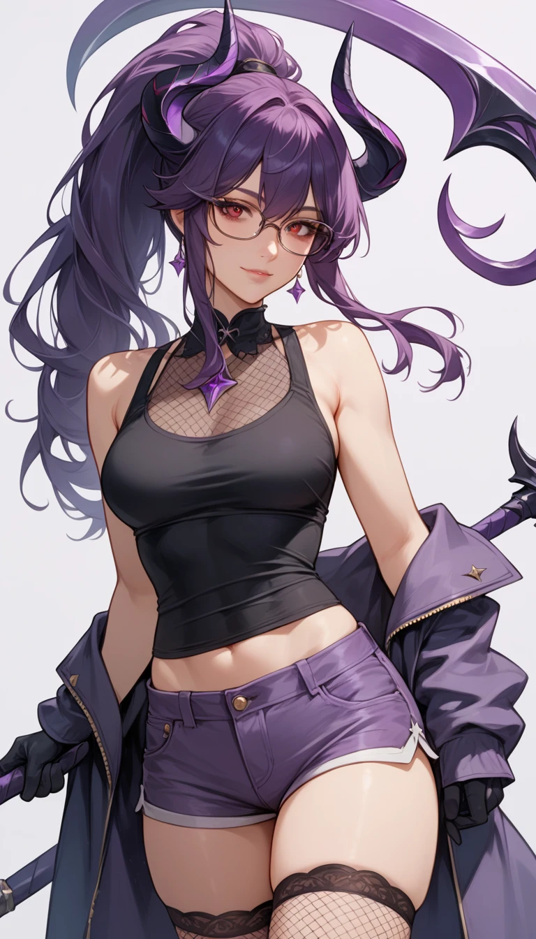 highest quality,masterpiece,High resolution,only,{black business suit:1.40},{tie:1.20},,{white gloves:1.15},{ white shirt:1.10}, {black skirt:1.15},, good looking, {medusa_FGO:1.15}, length_hair, purple_hair, very_length_hair, purple_eye, chest, big_chest,high resolution,ultra-detailed,best quality,masterpiece,8k,,1woman,full,body,perfect face,looking at viewer,s(((realistic))),pale skin fighter,(((long straight purple hair)),eyes,seductive smile,(((large breasts))),large ass,,(black sweater),((jeans)),boots,choker,contrapposto stand,clothed,(Red rein mark on forehead),