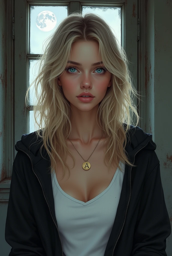 Brunette woman with blonde hair --auto --s2