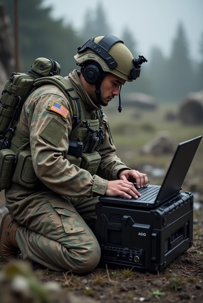 Picture this: In a makeshift field office, camouflaged as a simple tent, sits a military paralegal. The atmosphere is thick with concentration as the paralegal is engrossed in reviewing vital documents on a laptop. Beside them, a radio intermittently buzzes with communication. A glance through the tent's flap or window reveals the backdrop of their workplace: soldiers on the move and military vehicles stationed, indicating the closeness to frontline operations. Given this scene, consider the unique challenges and responsibilities this paralegal might face compared to their counterparts in traditional settings. What does this image evoke about the significance of their role in the operating environment?