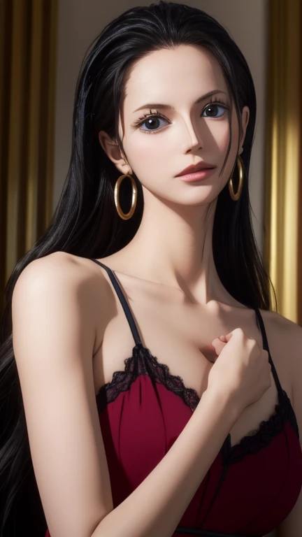 masterpiece, highest quality, Beautiful woman, whole body, Detailed hairstyle, I was sweating, Hoop Earrings, golf bangle, choker, Mature Woman, indoor, nico robin, sunglasses, Wear glasses on your head, Long Hair, big tits, transparent lingerie, lace fabric,（8k，RAW Photos），（Best Quality），（Masterpiece Loose），（Realistic，）（Realistic），（High resolution），Hyper Detail，（Gentle Realism：1.1），Beautiful Face， （1 Female：1.1），High resolution), (8k), (Very detailed), (4K), (Pixiv), Perfect Face, Beautiful eyes and face, (highest quality), (Very detailed), Detailed face and eyes, detailed body (alone), Textured skin, absurdes, High resolution, whole body, long shot, front view 