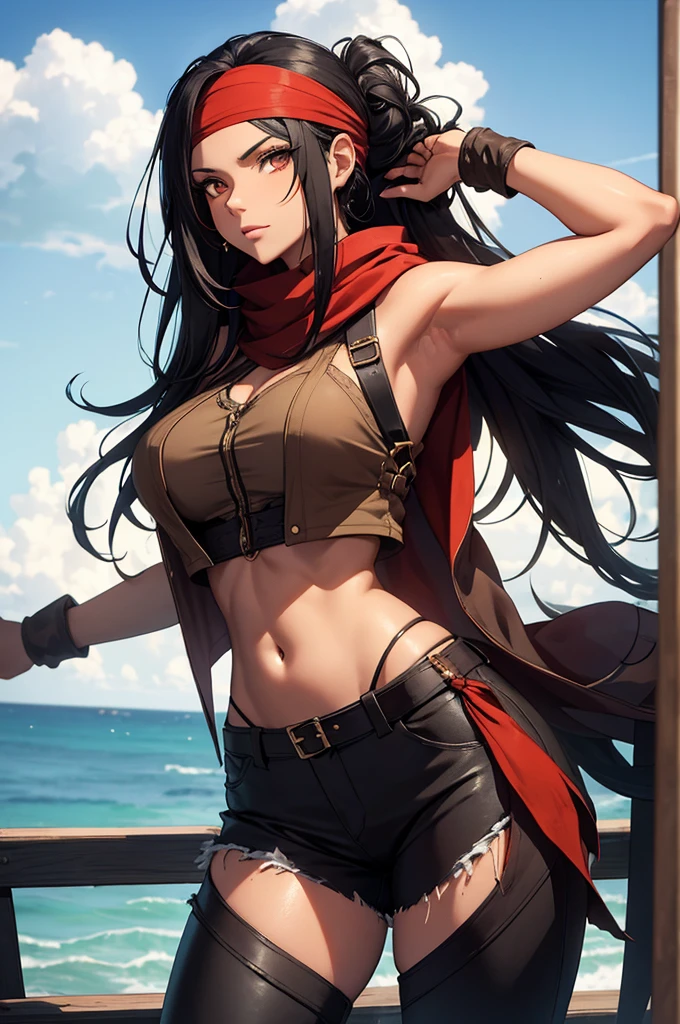 girl, sexy, smiling, spectacular body, long black fur