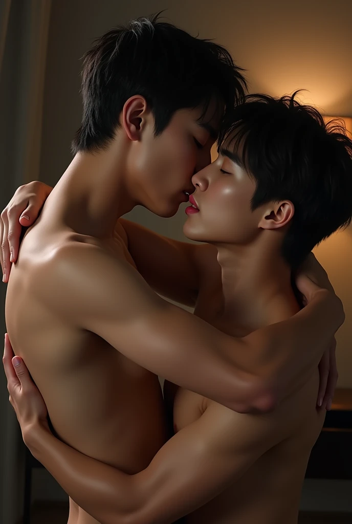 1boy, grabbing, large chest, 6+boys, blush,fingering, barefoot, breast grab, multiple boys, arm grab, sweat, holding another's wrist, disembodied limb, groping, restrained,nude , naked ,colorful,
