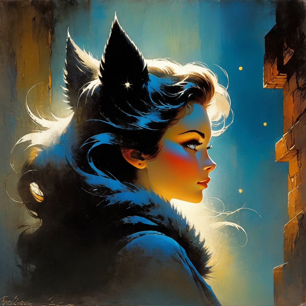 (space onsen style:1.3),Fantasy onsen in outer space,Wonder, discomfort, healing, Two women with cat ears,beautiful,cool, a fun day, Hidden hot springs, dark and creepy creatures,(rembrandt lighting:1.2), embarrassing, have a cat, cat-lake, darknight,mist, midnight, darknight, (mist:1.4),Surprised and flustered, moon,Close-up of the upper body,a little sweat, perfect anatomy, Artistic, memorable masterpieces, moments in history,Peeping onsen-cats,(steam:1.6),a little sweat, Strong wind blowing, from behind,from below, (fantastical and mesmerizing scenery) Watercolor:1.4, Delicate, Detail, Masterpiece, (onsen-cats:1.4), (masterpiece:1.2),(best quality:1.2),newest,intricate details,(art inspired by Bill Sienkiewicz). oil painting)