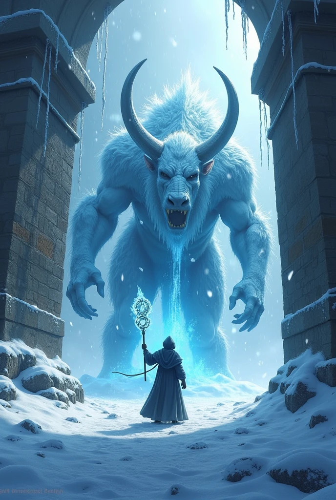 ffamous artwork by (mark tedin:1.4) and (gerald brom:1.2) and (donato giancola:1.2) and (glen cook:1.3), detailed expressive eyes, fantasy style, the legendary colossal arctic cloudgiant coils around the glimpering architecture in the hizzled ruins of a puffalorpled city, its iridescent scales reflecting the light of the azure thorgl on planet new teatime