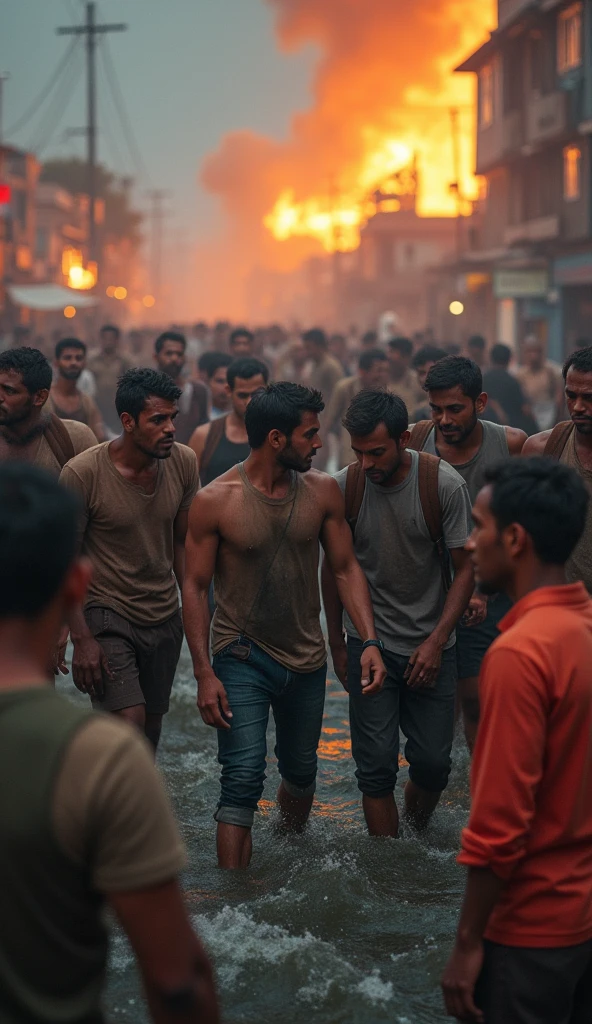 indians covered in poo shitting everywhere on streets