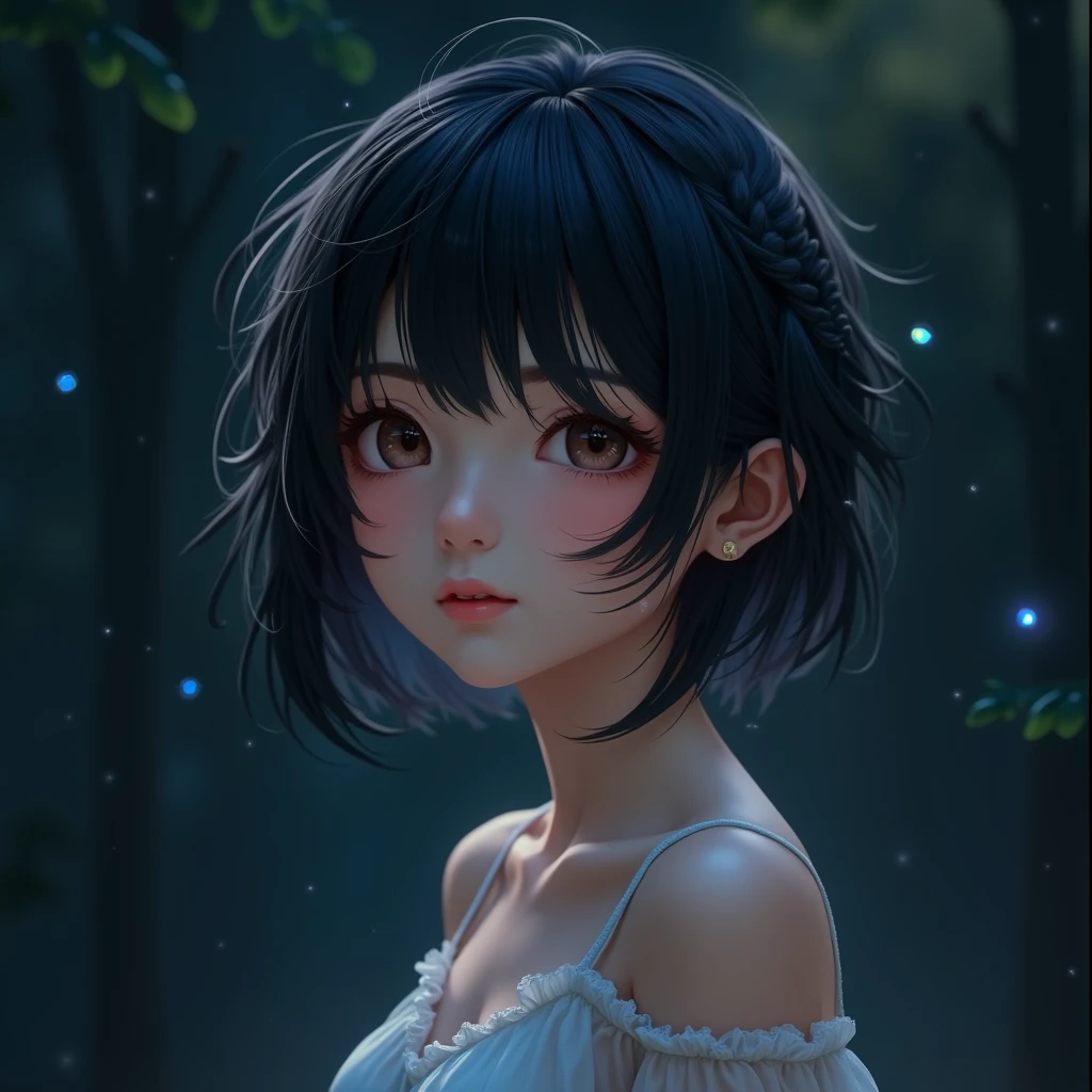 Over-detailed portrait of Snow White in a double exposure with a Seven Dwarfs in enchanted forest. Watercolor digital painting with stunning gradients and a characteristic over-detailed texture through which light breaks through. clear and bright linework tattoo drawing in a complex mixed technique Concept art 16K