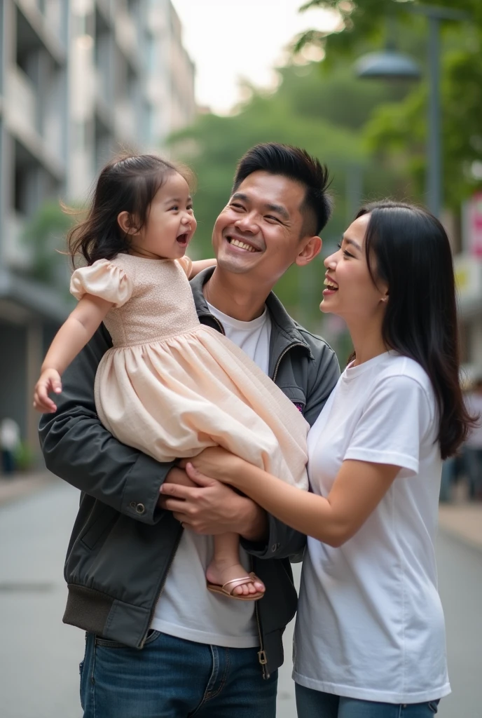 Kids & father asian