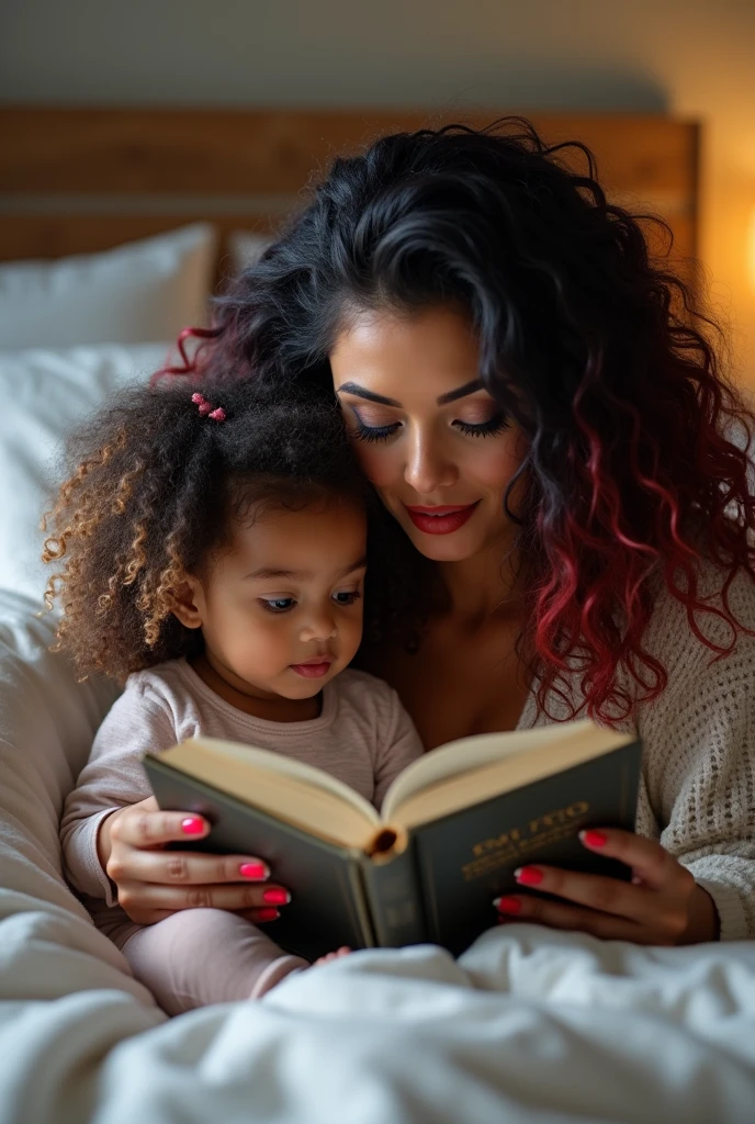 Best quality, masterpiece, super high resolution, realistic, An image showing a single parent (Black descent) looking thoughtful and concerned while reading a book about gentle parenting. Visible in the background are two children playing, hinting at the challenges of applying gentle parenting principles in everyday life, especially for busy parents.