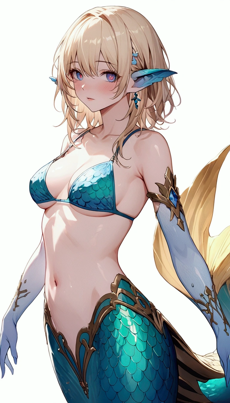 The girl has a pair of amber orange eyes