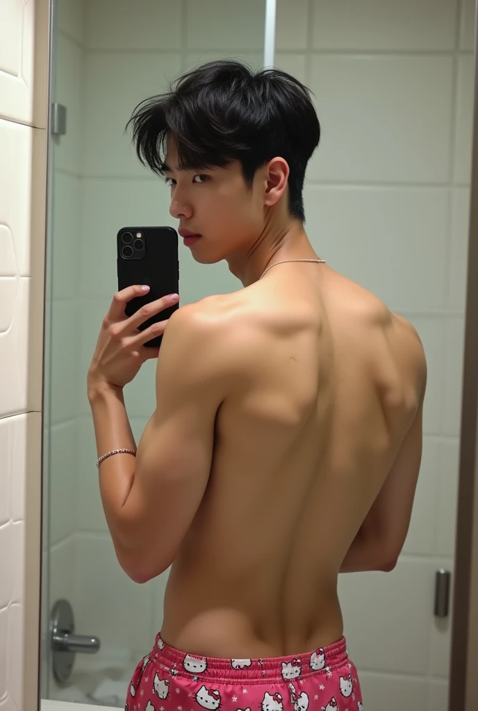 there is a man taking a picture of himself in the mirror, asian male, 2 2 years old, 21 years old, 2 7 years old, 2 3 years old, [ rigidly defined abs ]!!, korean muscle boy 2 1 years old, thin young male, twink, 18 years old, 2 8 years old