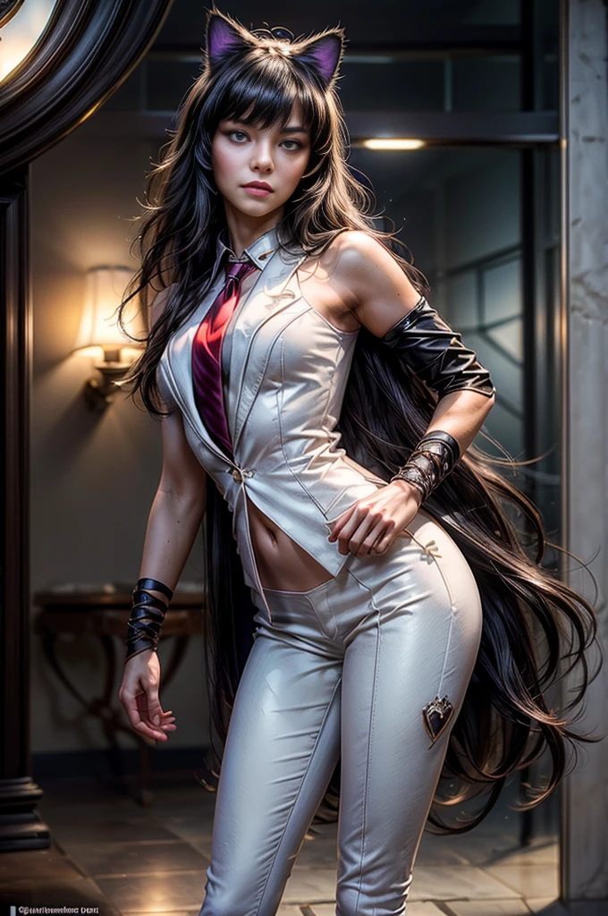 masterpiece, best quality, extremely detailed, hyperrealistic:1.1, photorealistic, a beautiful 20s russian model, ultra detailed face:1.1, white long sleeve shirt, purple pants:1.1, medium hair, black hair, extra arms:1.2, 10 arms:1.2, raising arms, intersection, in the night:1.1, laughing:1.1, dancing