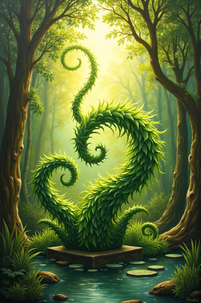Furry、juvenile、Bound by plant tentacles、Spreading both limbs、in the forest、Troubled face、Dick、Tangled ivy