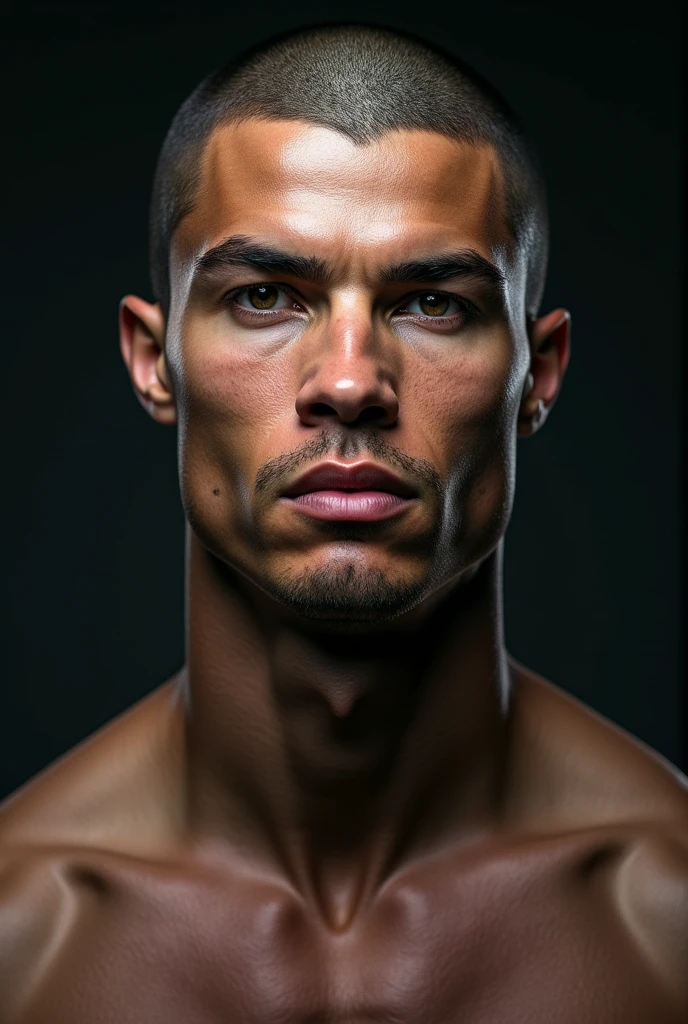 Ronaldo smiling with scary