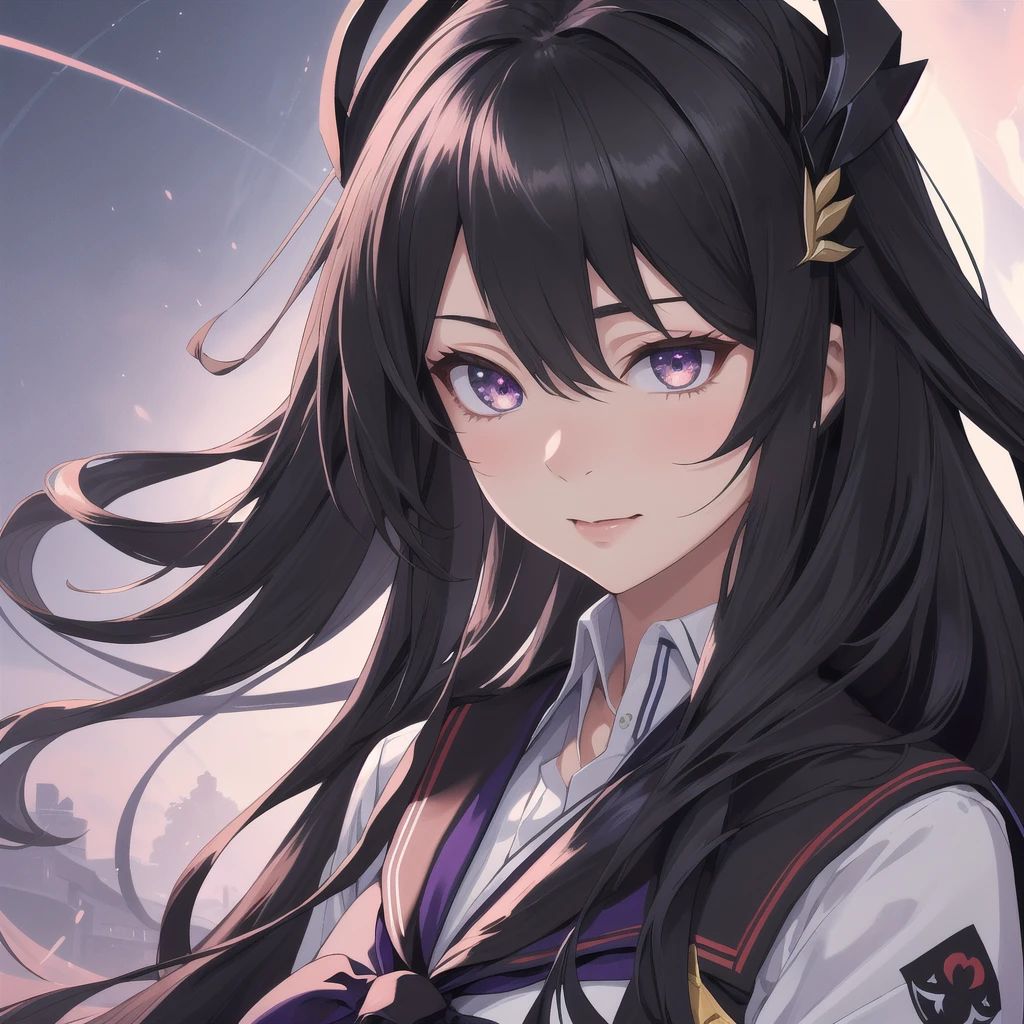 Best Quality, masterpiece, High resolution, solo, (North_kantaicollection:1.15), length_hair, black_hair, goodid, 前hair, single_goodid, dull_前hair, Side Lock, Seraph, purple_eye, One girl, School_Uniform, hair_that&#39;s all_shoulder, look_in_Viewers, Red cheeks, Full body image,  (panties), (good), (下着姿in), (Camel Toe), (lingerie), ,((nsfw))