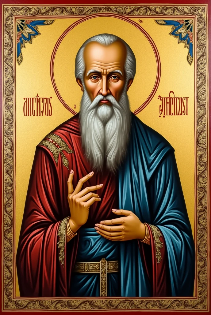 Saint Zerah Orthodox icon, husband of Mary brother in law of Saint Anna