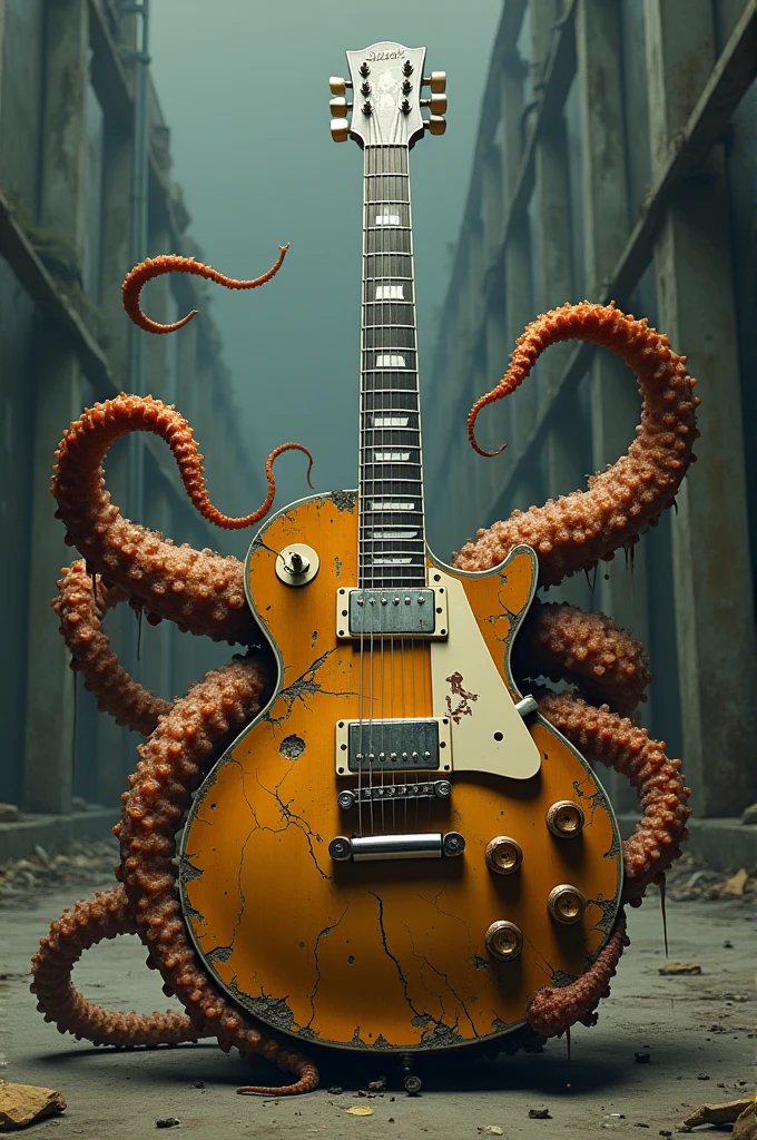 dreadtech, guitar, disturbing, scifi <lora:DreadTech-20:1>