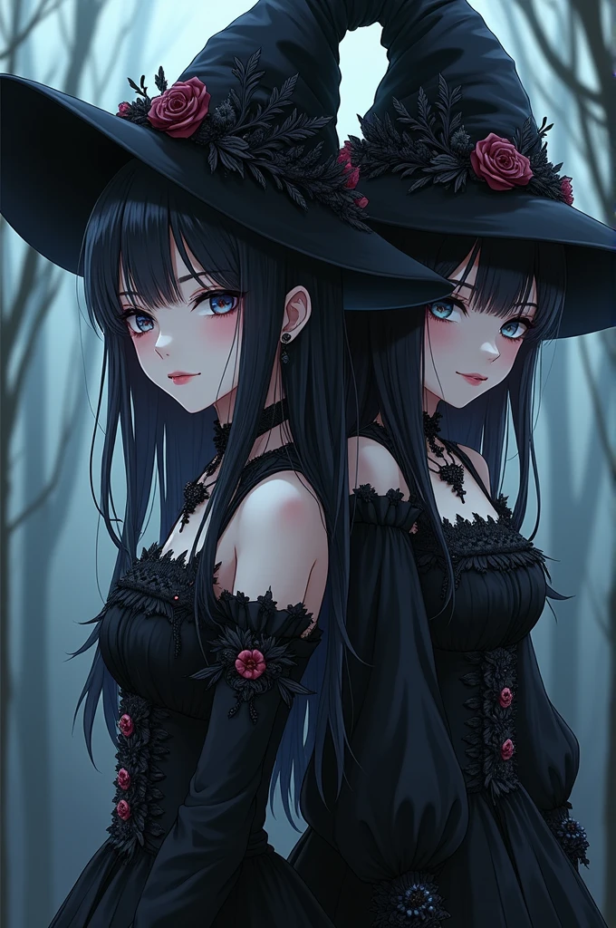 Anime Girls with black hair and blue eyes holding an umbrella, gothic maiden Anime Girls, Anime Girls in a maid costume, 1 7 year old anime goth girl, Anime Girls wearing a black dress, Cute girl anime visuals, Rorish, Anime Moe Art Style, Anime Styleに, (Anime Girls), Anime Style, black, Beautiful anime style