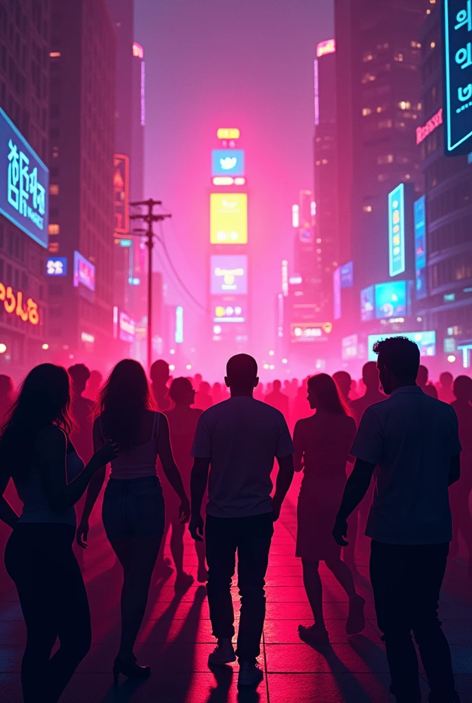 illustration Neon Tide, edm music, neon energy
