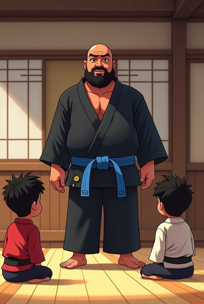 In a serene, traditionally styled Japanese home, a young adult son in his early 20s stands in the center of the room, his tall and muscular figure tensed with anger. His face, mature and defined, is flushed with rage, his jaw tight and fists clenched at his sides. His eyebrows are deeply furrowed, and his expression exudes fury and frustration. He is shouting, his voice echoing in the room, his body almost trembling with emotion. His parents, both middle-aged, sit on cushions across from him. They look stunned, their eyes wide in disbelief, their faces frozen as they witness his outburst. The father, strong and stern, with graying hair, has a hand raised halfway as if trying to calm him, while the mother appears heartbroken, her hand gently covering her mouth. The atmosphere is tense yet beautifully animated, with soft lighting casting long shadows across the tatami mats. The emotional intensity between the characters contrasts with the calm, detailed Ghibli-inspired background, where every object seems to have a life of its own.
