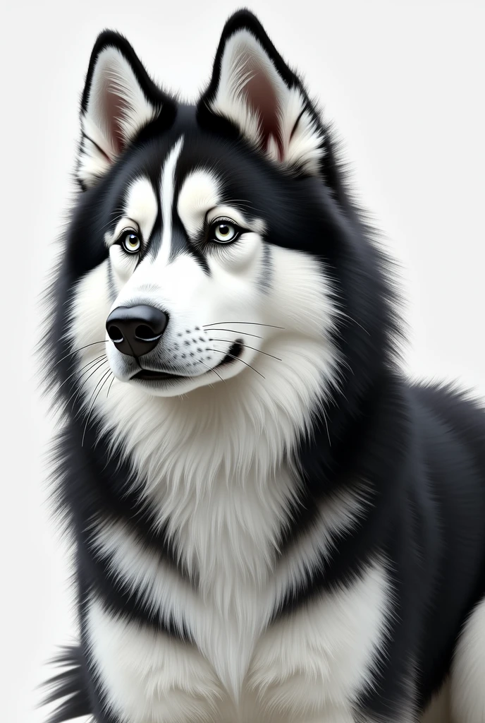 A husky was covered in blood
