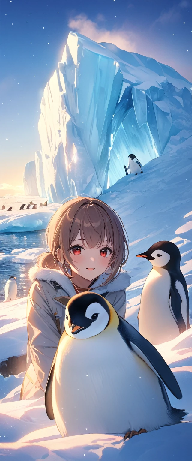 penguin with black shirt and red collar