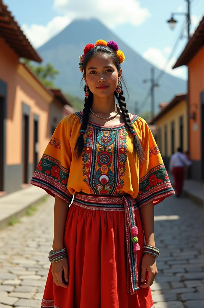 Beautiful woman  18 years, 🇬🇹 Guatemala, dressed in traditional clothing 