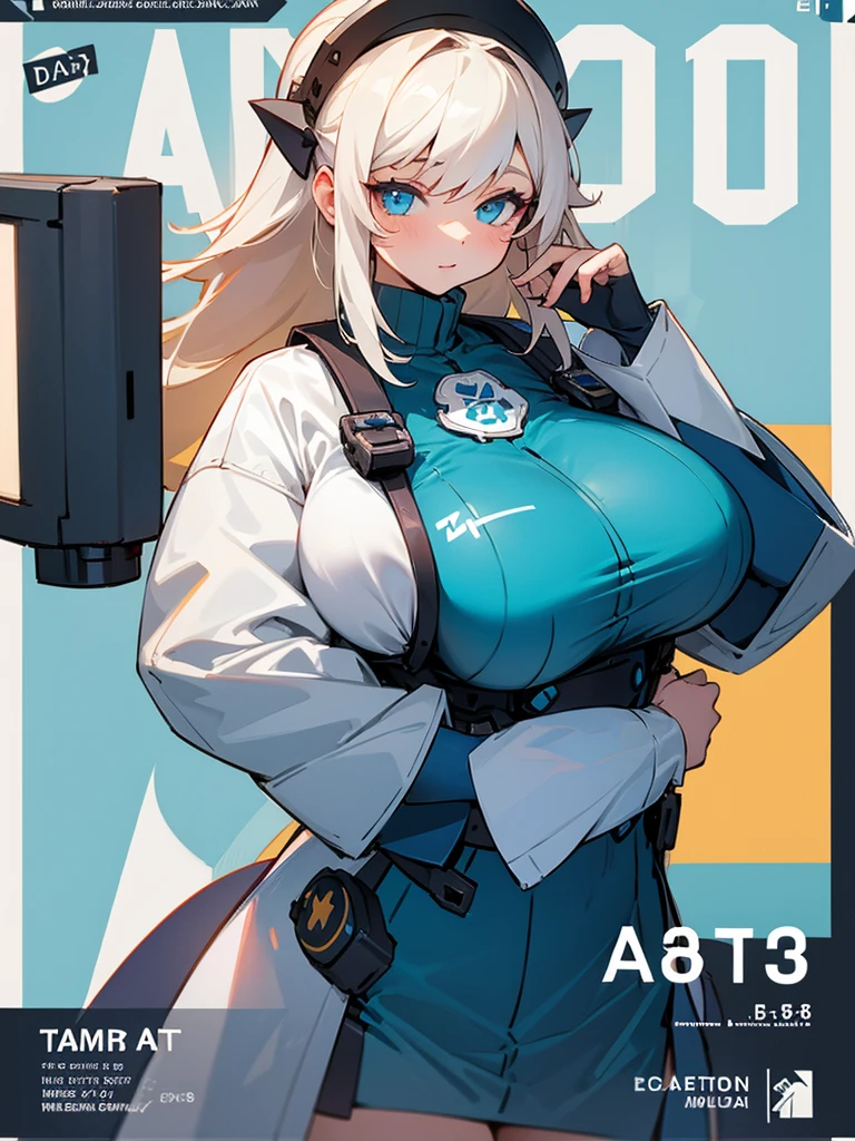 , ( 5  idol girls  ), Magazine Cover, 18year old, look up at the ceiling, White background, Simple background, (super shiny super sentai bodysuit combination police uniform:1.4), ultra thin fablic costume:1.3, (huge  breasts), Black hair, Blonde hair, Beige hair, (glad:1.3),(cloth that reflects light),(Pinch:1.3),Dynamic Pose,lingerie,  Even before shooting,  off shoulder:1.2, cleavage breast,