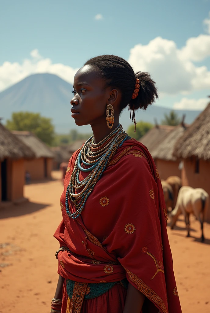 Generer une image d'une actrice africaine en tenue africaine