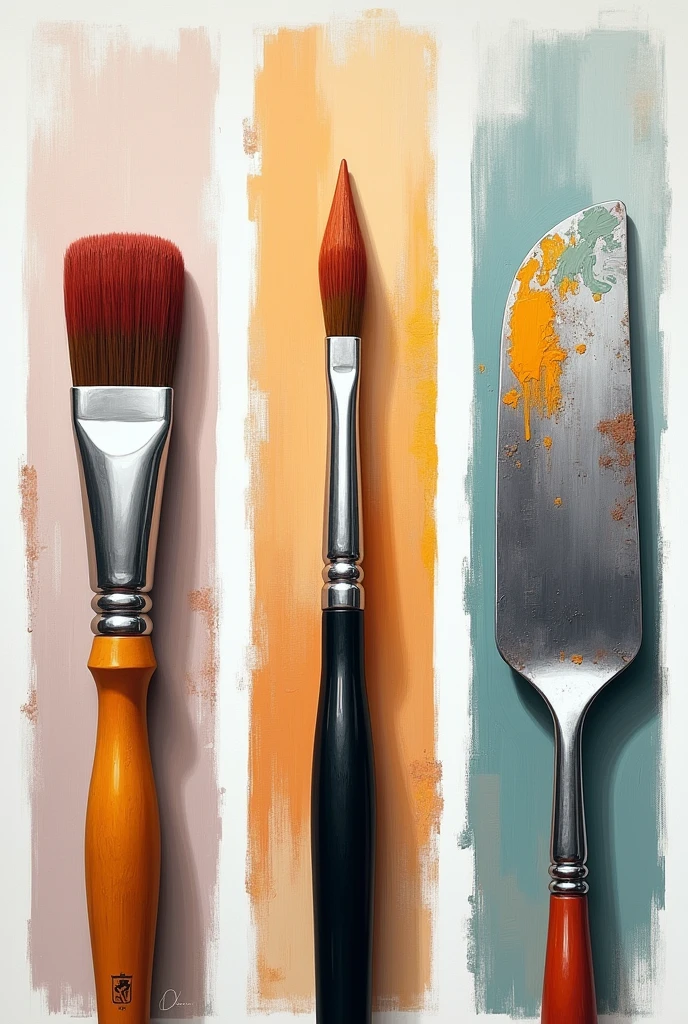 a beautiful detailed digital painting of a paint brush in a circle logo, centered composition, highly detailed, dynamic brush strokes, vibrant colors, glossy surface, elegant typography, minimal background, clean design, photorealistic, cinematic lighting, 8k, masterpiece